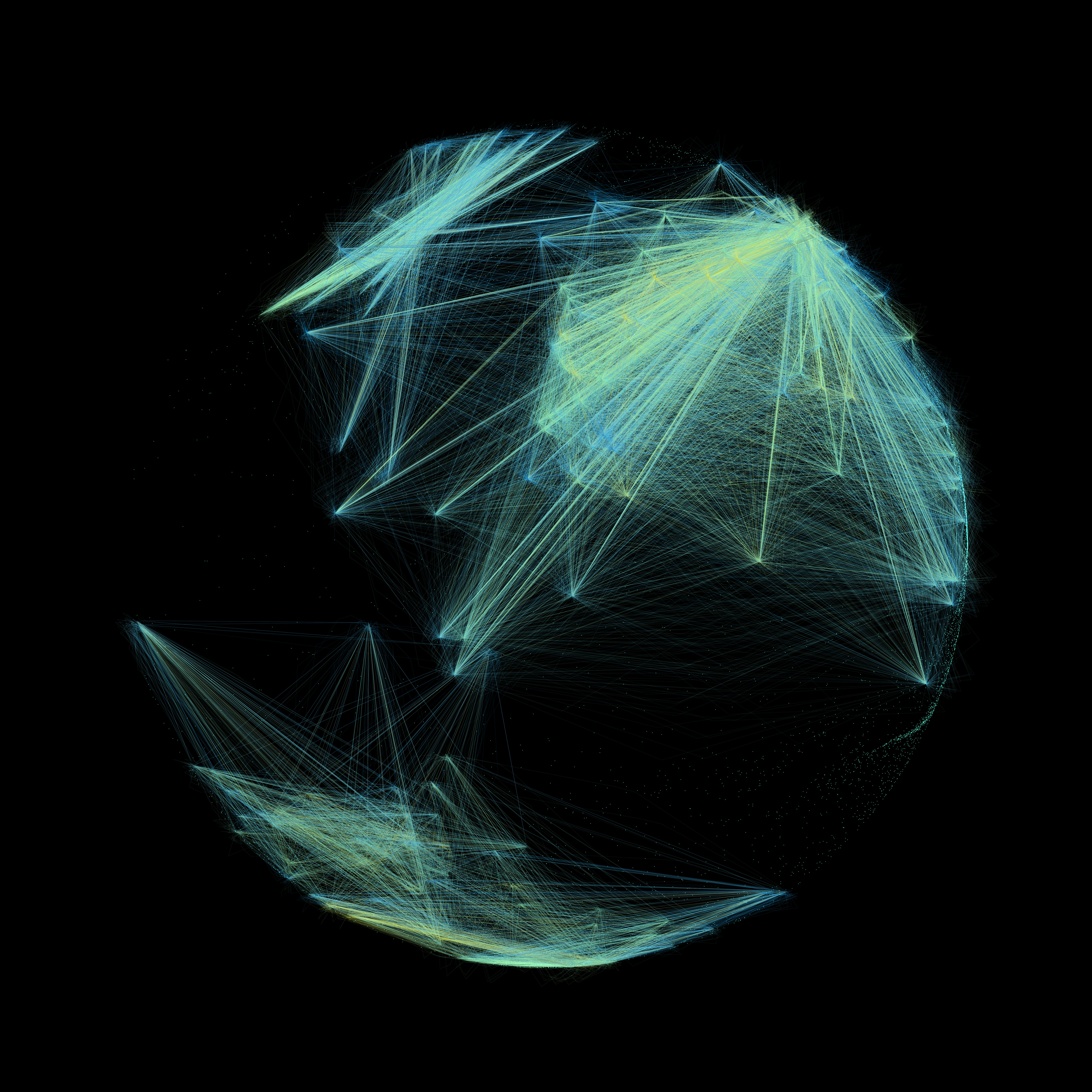 Abstract visualization of an AI data network